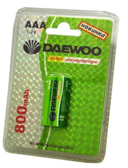 Аккумулятор DAEWOO R03 /( 800mAh) NI-MH BL-2